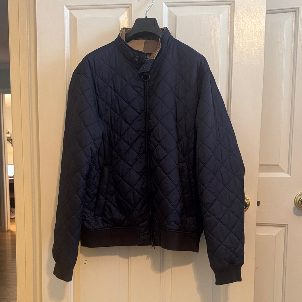 Barbour Men's Quilted Dark Blue Jacket